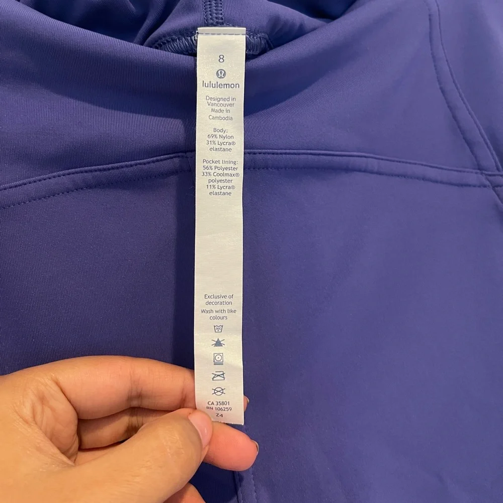 Lululemon Lead The Pack Purple Leggings Inseam 23” Size 8 - Picture 6 of 11